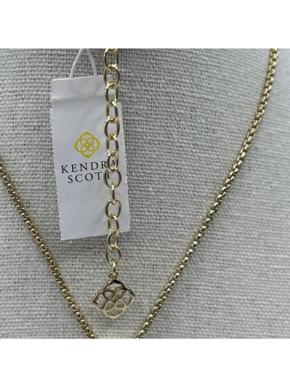 Kendra Scott Rayne Long Pendant Necklace in Bright Red Gold Plated New NWT Boho - Picture 5 of 16